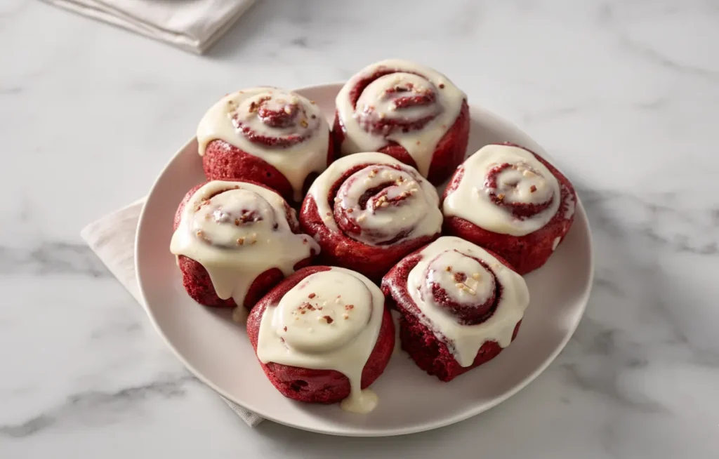 Heavenly Red Velvet Cinnamon Rolls