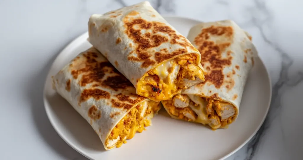 Cheesy Garlic Chicken Wraps