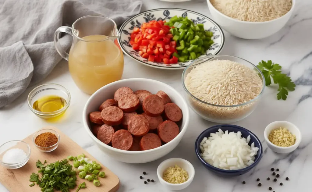 Cajun Sausage and Rice Skillet