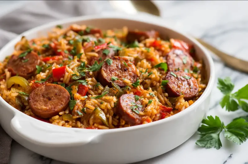Cajun Sausage and Rice Skillet