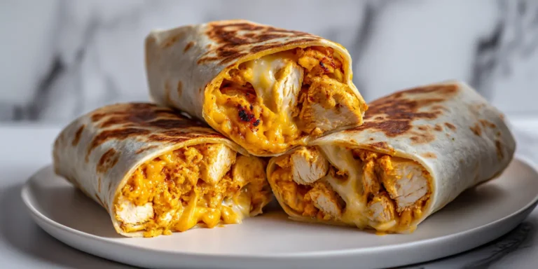 Cheesy Garlic Chicken Wraps