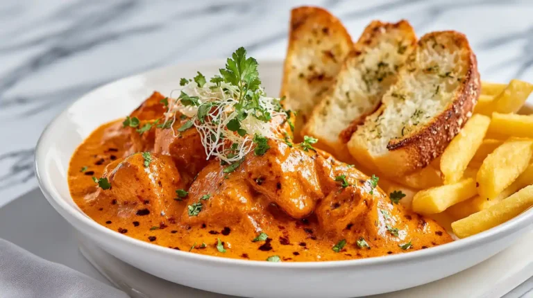 Creamy Butter Chicken with Garlic Drizzle