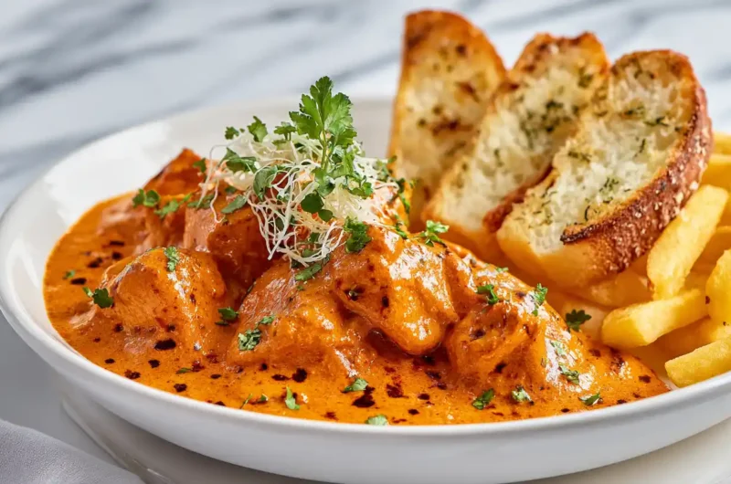 Creamy Butter Chicken with Garlic Drizzle (Easy Comfort Dinner)