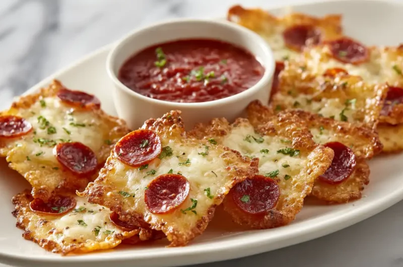 Crispy Pizza Chips Recipe – Easy Cheesy Snack Ready in Minutes
