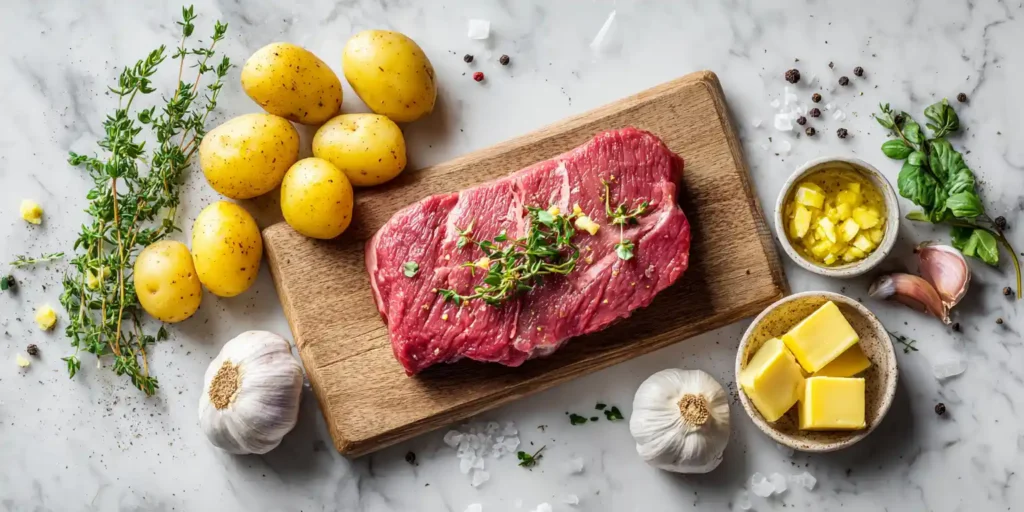 Garlic Butter Steak and Potatoes Skillet
