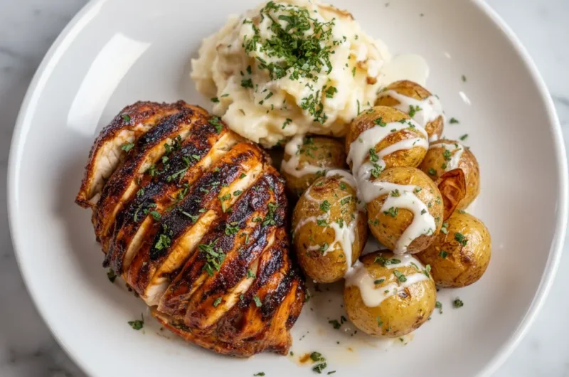 BBQ Chicken with Creamy Garlic Potatoes | Easy Comfort Food Dinner Recipe
