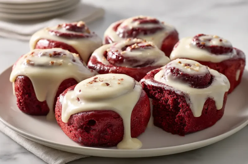 Heavenly Red Velvet Cinnamon Rolls