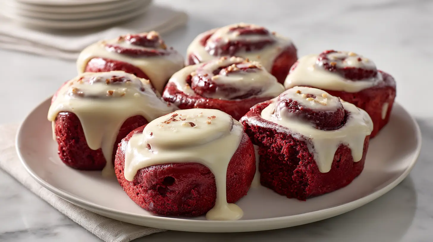 Heavenly Red Velvet Cinnamon Rolls