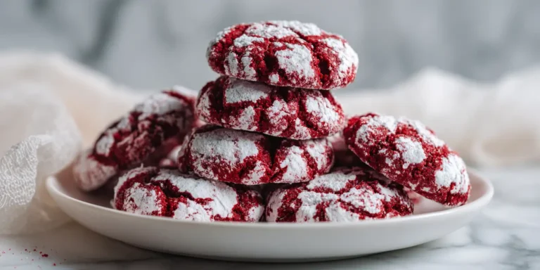 Red Velvet Crinkle Cookies