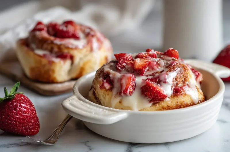 Strawberry Cheesecake Cinnamon Rolls