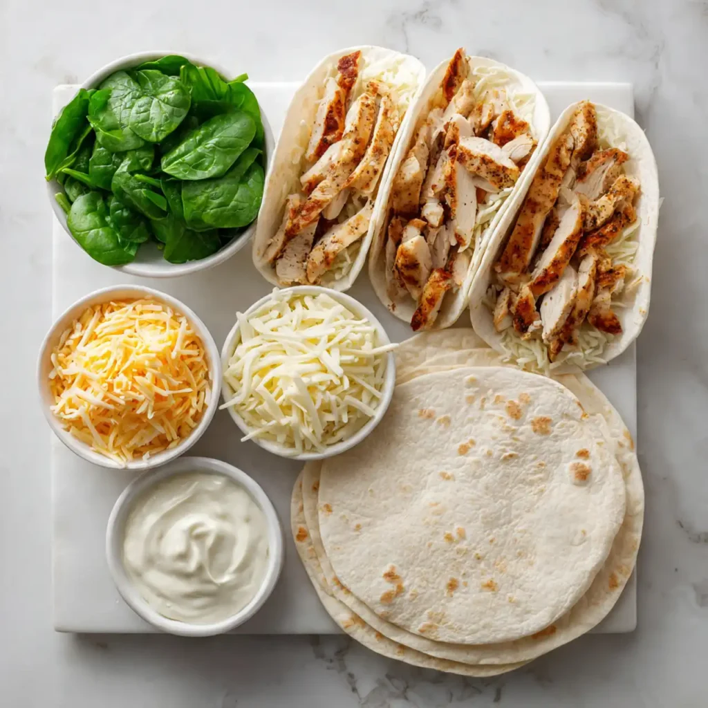 Cheesy Garlic Chicken Wraps