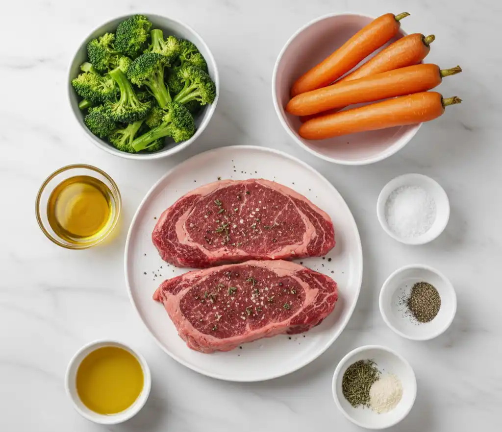 Grilled Steak with Roasted Vegetables