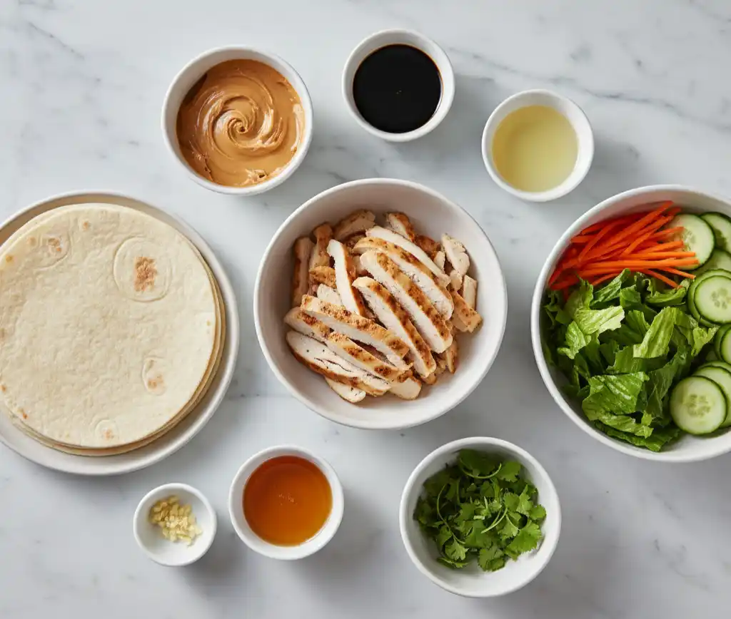 Thai Peanut Chicken Wrap