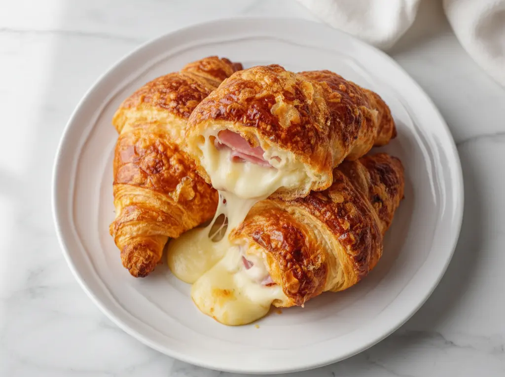 Air Fryer Ham Cheese Croissants