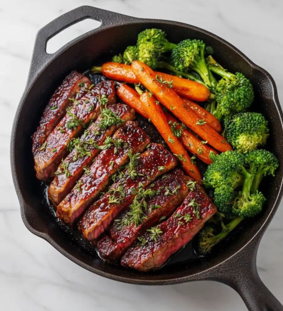 Grilled Steak with Roasted Vegetables