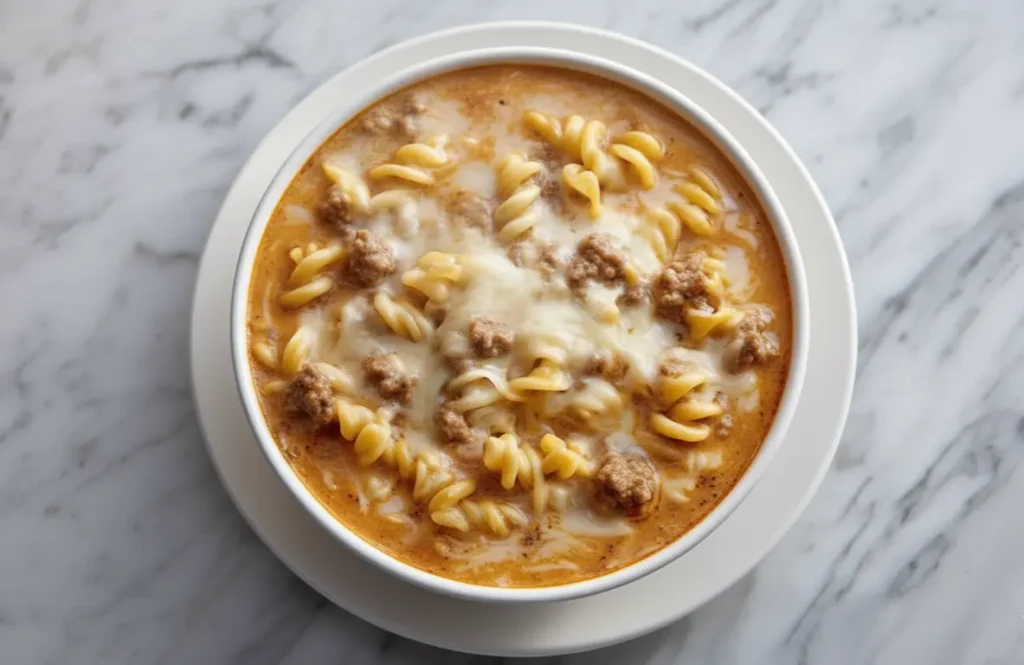 Cheeseburger Macaroni Soup