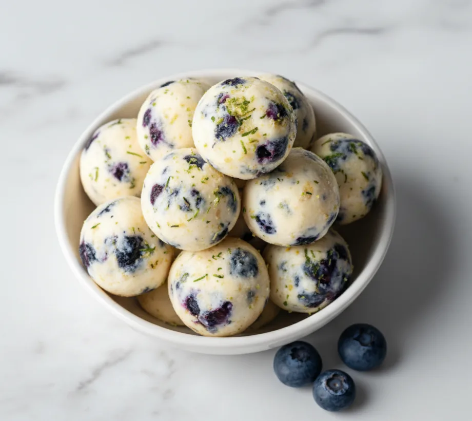 Lemon Blueberry Protein Bites