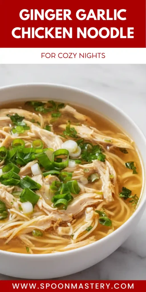 Ginger Garlic Chicken Noodle Soup
