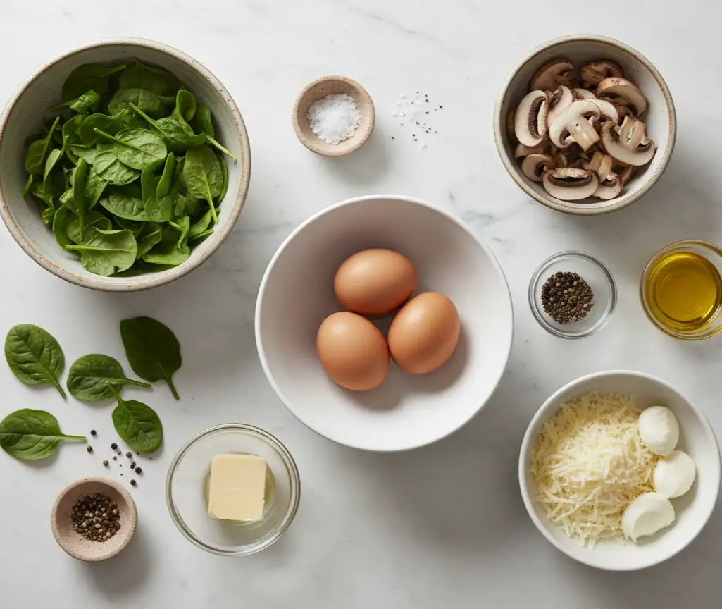 Spinach and Mushroom Omelette