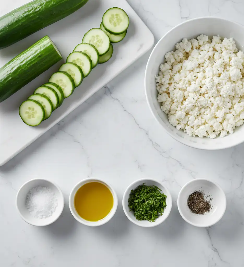 Cucumber Cottage Cheese Bites