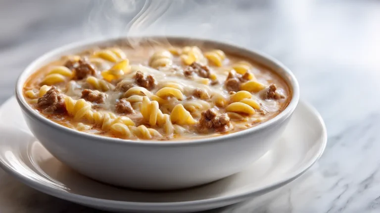 Cheeseburger Macaroni Soup