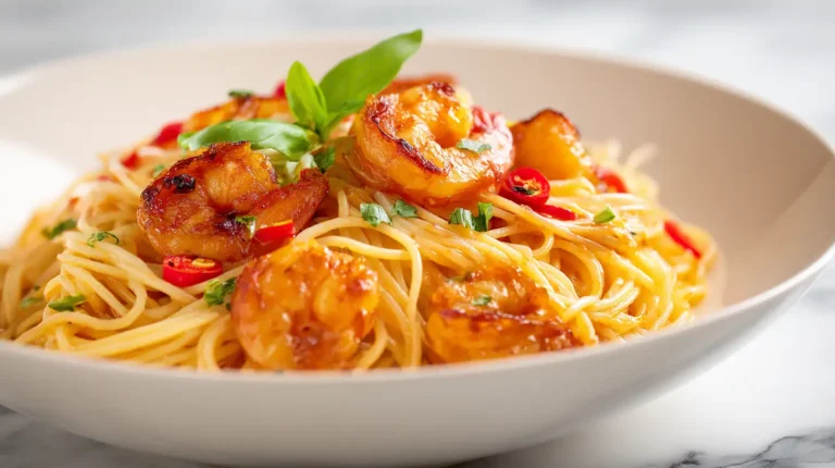 Chilli Garlic Prawn Pasta