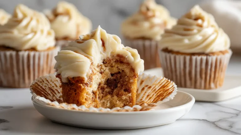 Cinnamon Roll Cupcakes with Creamy Frosting
