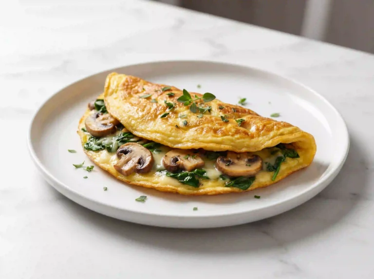 Spinach and Mushroom Omelette