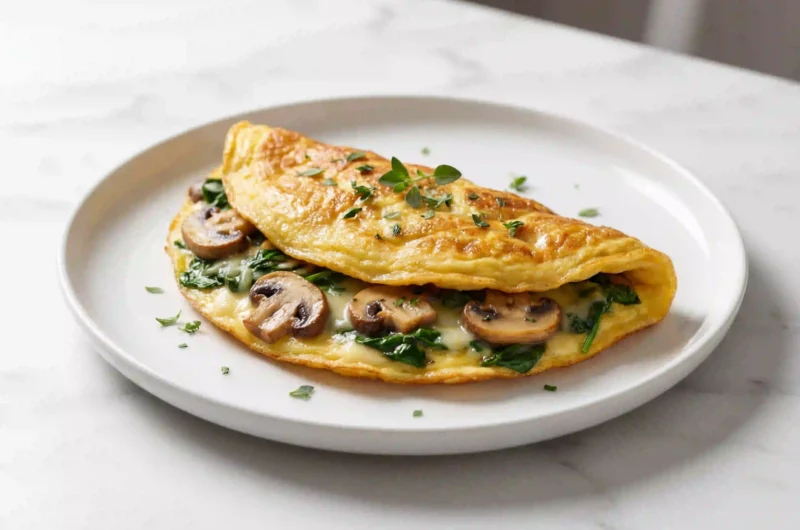 Spinach and Mushroom Omelette