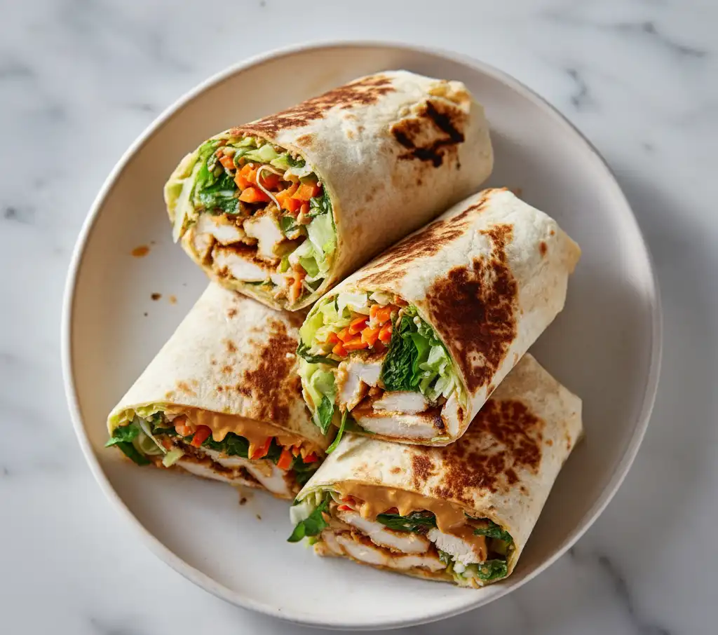 Thai Peanut Chicken Wrap