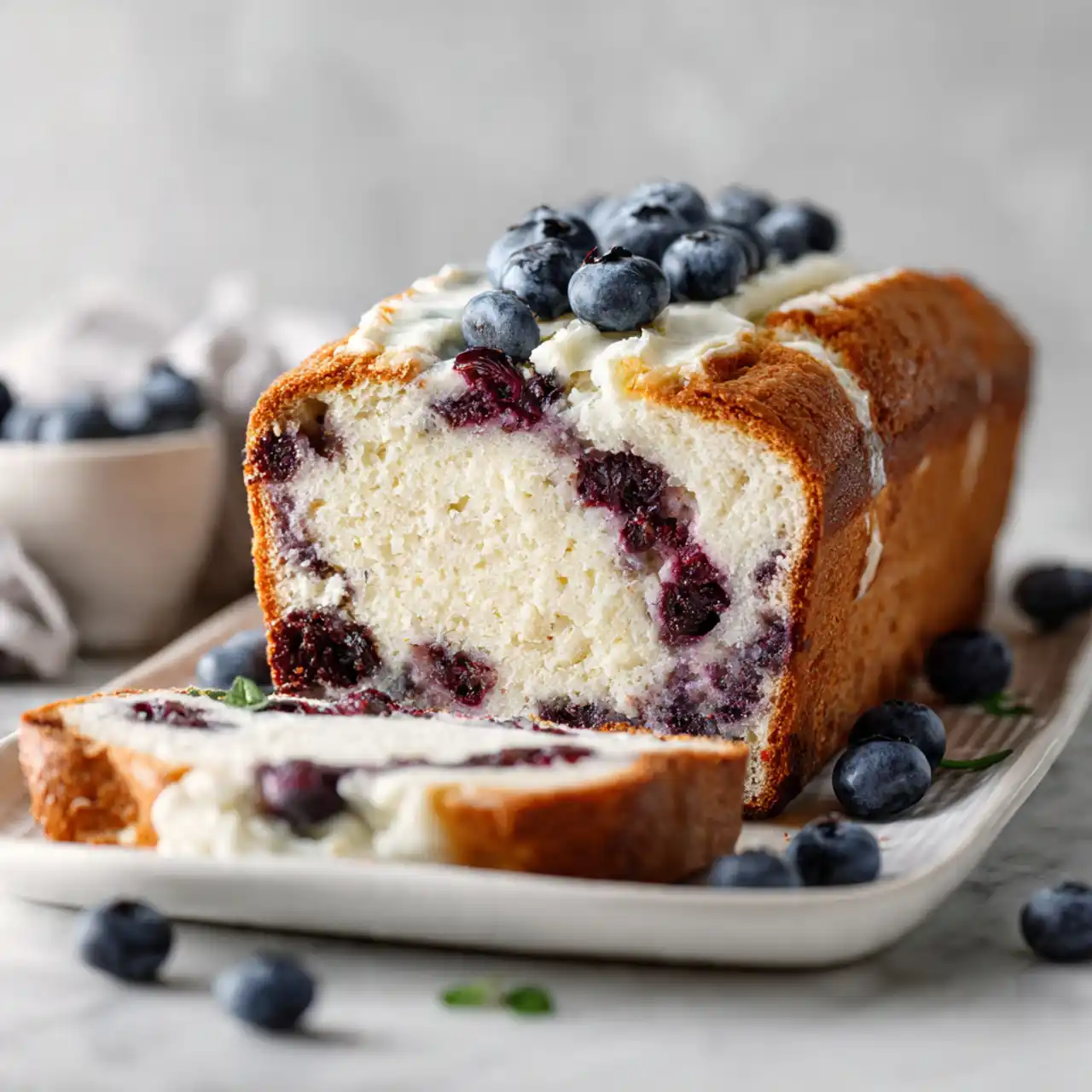 Blueberry Cream Cheese Bread