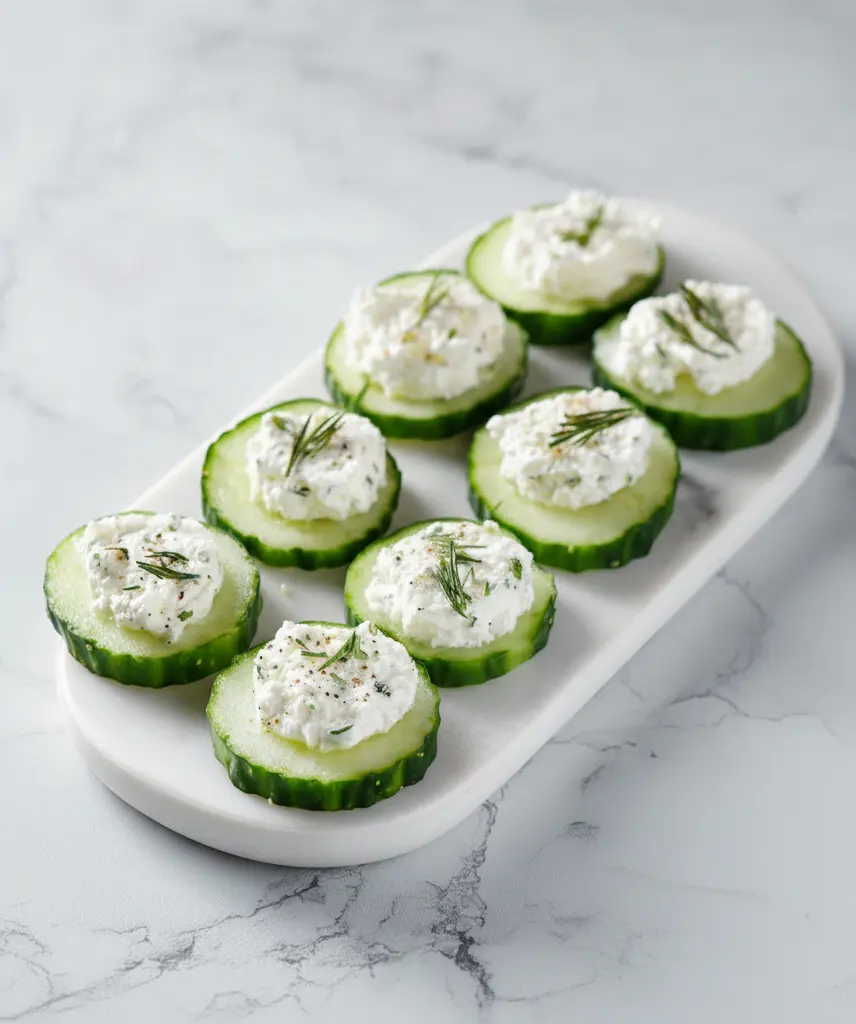 Cucumber Cottage Cheese Bites