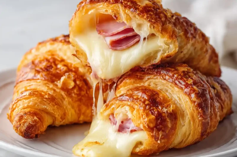 Air Fryer Ham Cheese Croissants