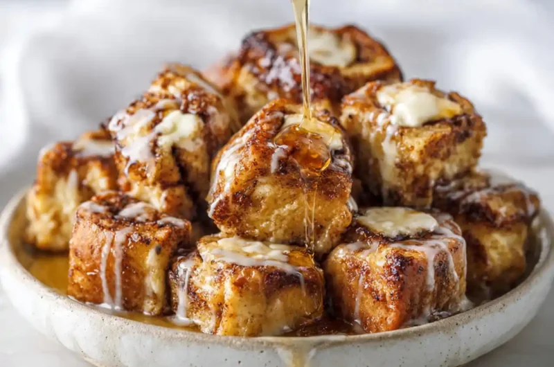 Cinnamon Roll French Toast Bites