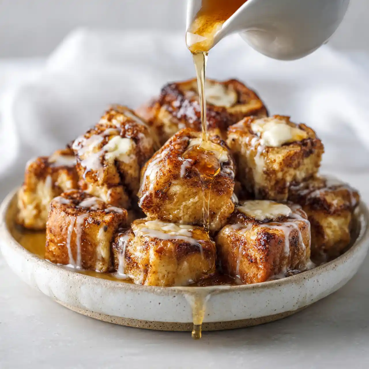 Cinnamon Roll French Toast Bites