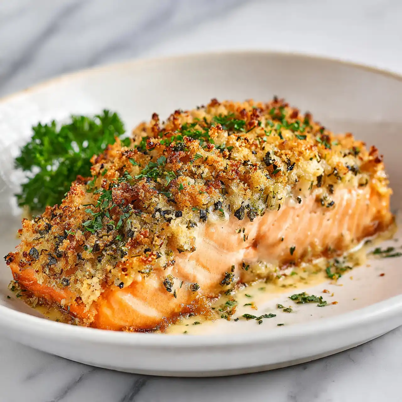 Parmesan Salmon Bake