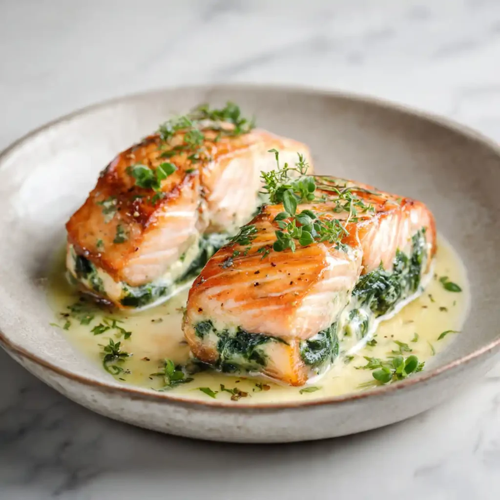 Spinach Stuffed Salmon