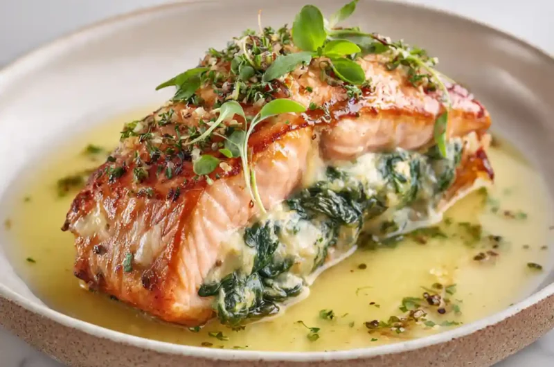 Spinach Stuffed Salmon