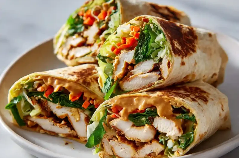 Thai Peanut Chicken Wrap