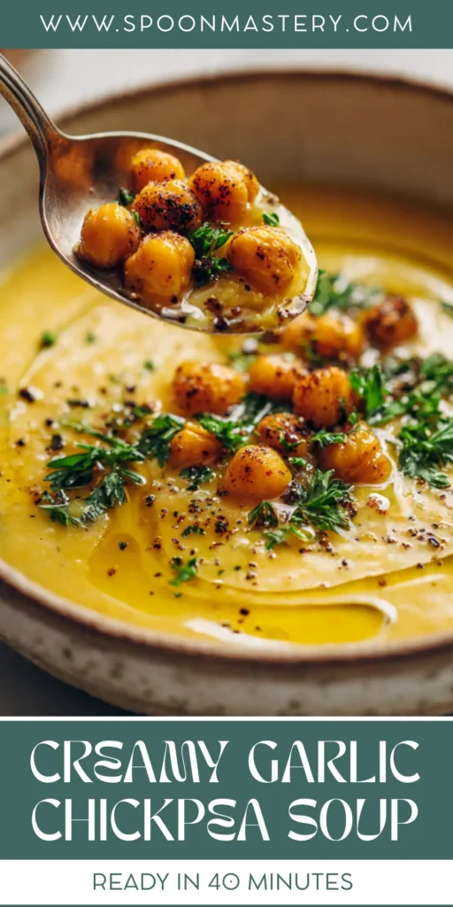Garlic Chickpea Soup