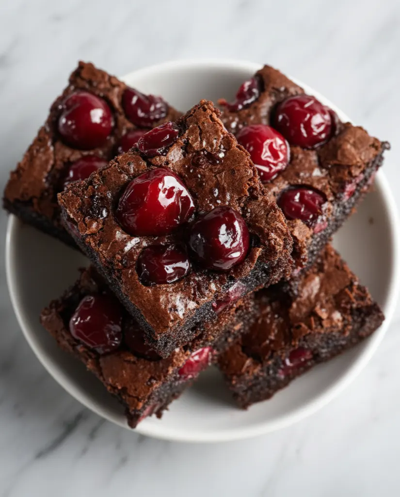 Roasted Chocolate Cherry Brownies