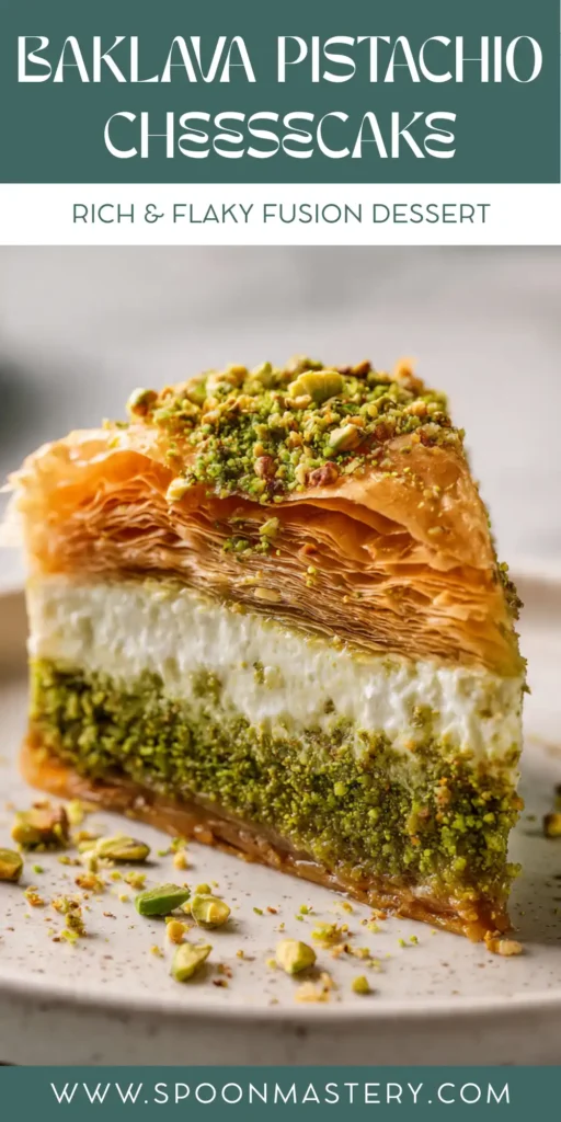 Baklava Pistachio Cheesecake