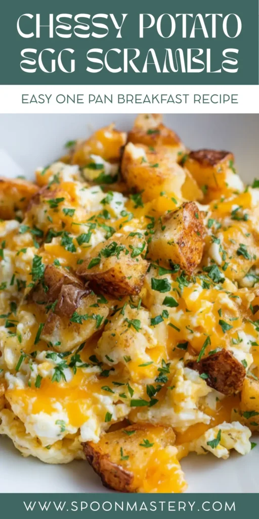 Cheesy Potato Egg Scramble