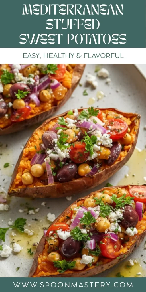 Mediterranean Stuffed Sweet Potatoes