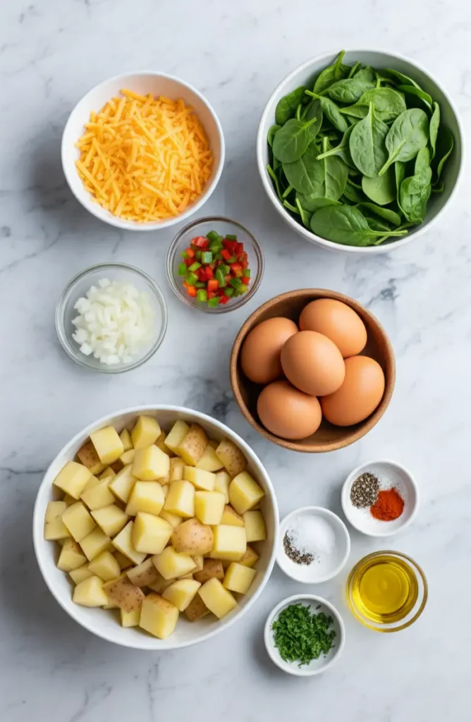 Cheesy Potato Egg Scramble