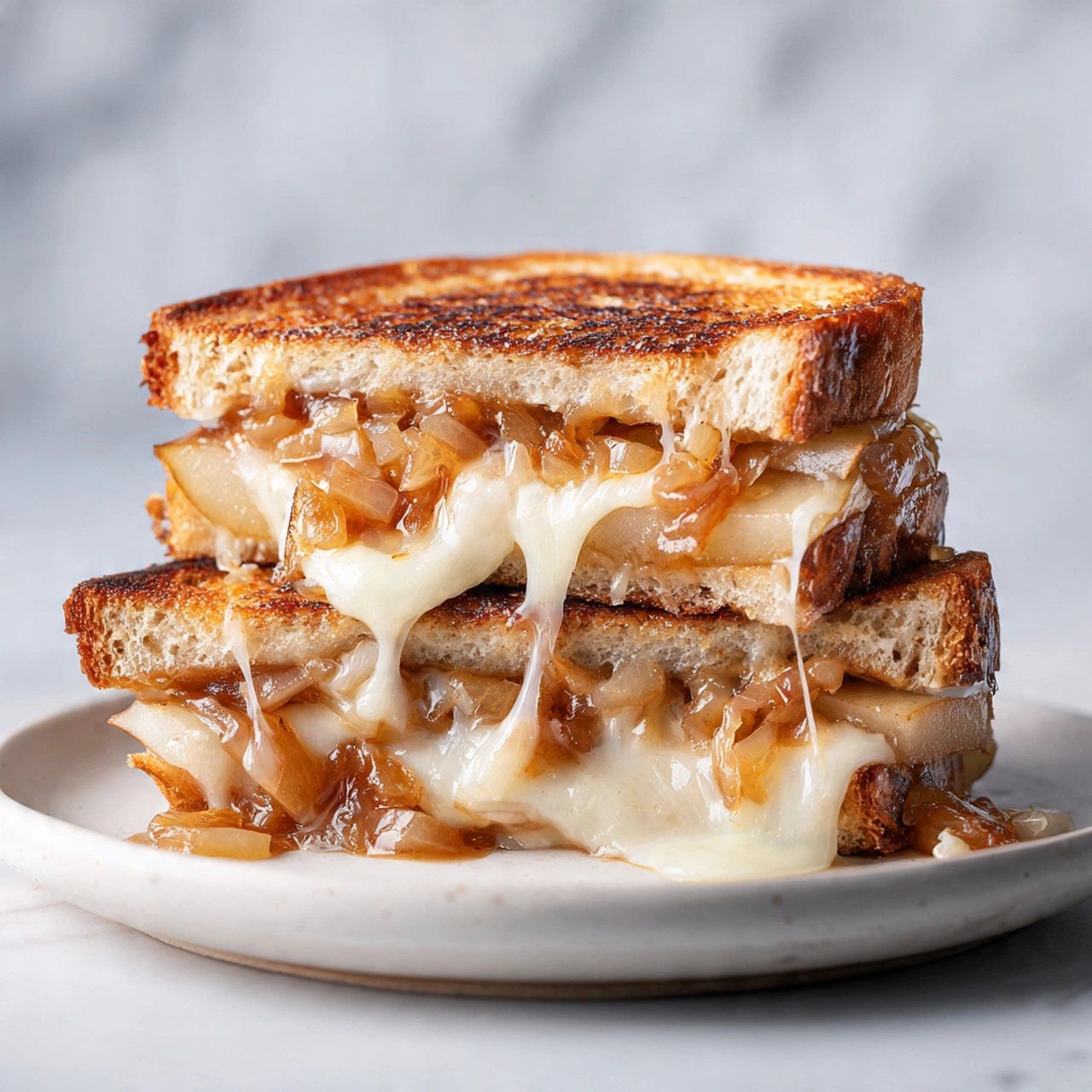 Apple Grilled Cheese & Caramelized Onions