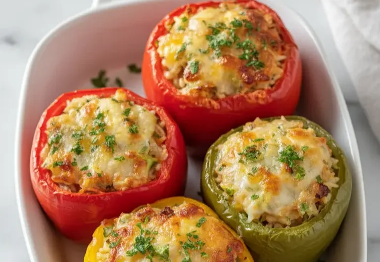 Stuffed Bell Peppers with Rice & Veggies