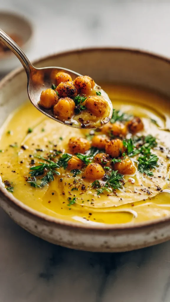 Garlic Chickpea Soup