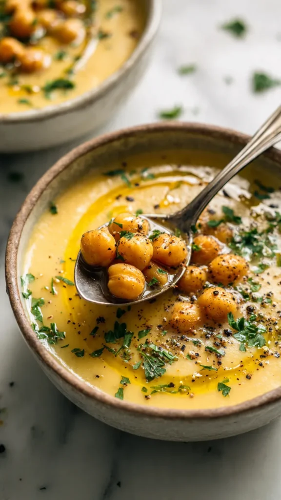 Garlic Chickpea Soup