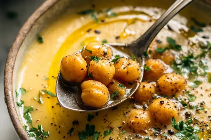 Garlic Chickpea Soup